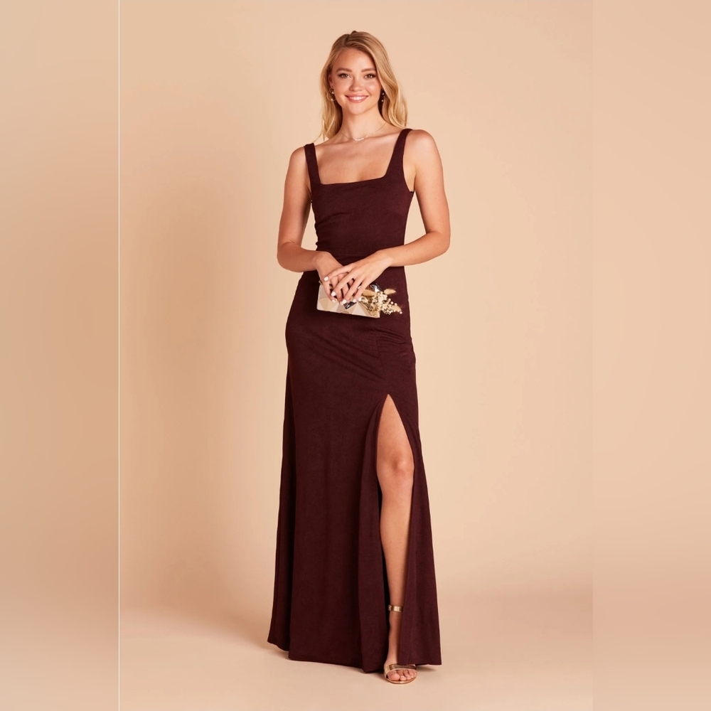Birdy Grey Alex Crepe Bridesmaid Dress Rosewood
